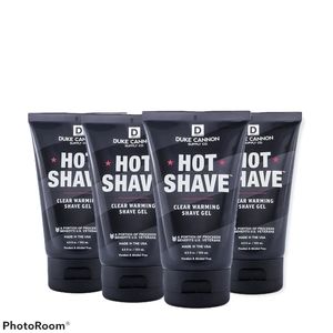 4× Hot shave clear warming shave gel Duke Cannon